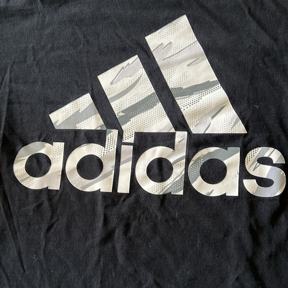Boys Adidas black Tee, size LG (14/16) - Picture 2 of 3